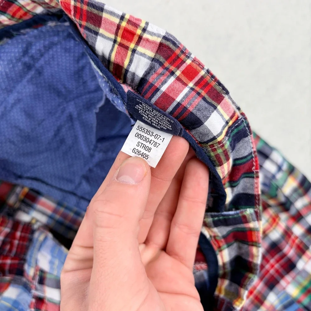 Old Navy Surplus Company Mens 36 Patchwork Plaid Shorts Multicolor Cotton